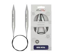 KnitPro Fixed Circular Needles Nova - 60" (150 cm) x 15 mm, Silver