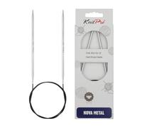 KnitPro 150 cm x 3.5 mm Nova Fixed Circular Needles, Silver