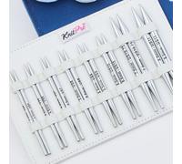 KnitPro Interchangeable Needle Set Nova Deluxe – 8 sizes 3.5–8mm, 4" (10cm) Silver