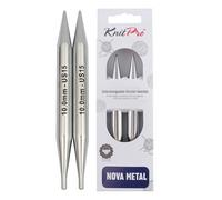 KnitPro KP10410 10 mm Nova Interchangeable Normal Circular Needles, Silver