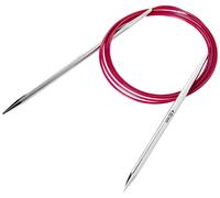 KnitPro Nova Metal: Knitting Pins: Circular: Fixed: 150cm x 4.50mm in Silver KnitPro Silver