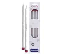 KnitPro KP10264 40 cm x 10 mm Nova Single Pointed Needles, Silver