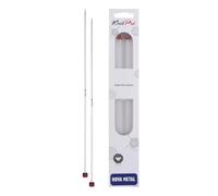 KnitPro 40 cm x 2 mm Nova Single Pointed Needles, Silver