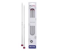 KnitPro KP10258 40 cm x 5.5 mm Nova Single Pointed Needles, Silver