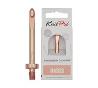 KnitPro Oasis Interchangeable Crochet Hook Tips - for Beginner and Experienced Crocheters, Rose Gold, 2.50mm - 1 Piece