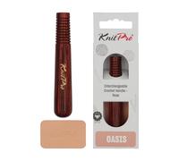 KnitPro Oasis Interchangeable Crochet Hook with Wood Handle - for Knitting or Crocheting Projects, Birchwood, Rose - 1 Crochet Hook