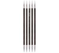 KnitPro Royale Double Ended Knitting Pins, Birchwood/Brass, Multi-Colour, 15 cm x 4.50 mm, Sets of 5