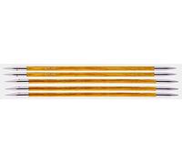 KnitPro Royale: Knitting Pins: Sets of 6: Double Ended: 20cm x 3.75mm, Birchwood, brass, Multi-Colour, 3.75mm