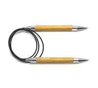 KnitPro Royale: Knitting Pins: Circular: Fixed: 100cm x 12.00mm, Birchwood, brass, Multi-Colour, 12mm