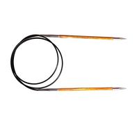 KnitPro Royale: Knitting Pins: Circular: Fixed: 100cm x 3.75mm, Birchwood, brass, Multi-Colour, 3.75mm