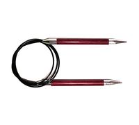 KnitPro Royale: Knitting Pins: Circular: Fixed: 100cm x 9.00mm, Birchwood, brass, Multi-Colour, 9mm