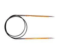 KnitPro Royale: Knitting Pins: Circular: Fixed: 40cm x 3.75mm, Birchwood, brass, Multi-Colour, 3.75mm