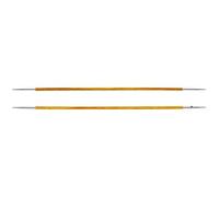 KnitPro Royale: Knitting Pins: Sets of 6: Double Ended: 15cm x 2.25mm, Birchwood, brass Multi-Colour, 15 x 0.23 x 0.23 cm