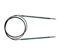 KnitPro Royale: Knitting Pins: Circular: Fixed: 100cm x 3.25mm, Birchwood, brass, Multi-Colour, 3.25mm