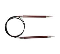 KnitPro Royale: Knitting Pins: Circular: Fixed: 100cm x 7.00mm, Birchwood, brass, Multi-Colour, 7mm