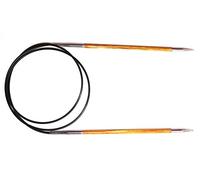 KnitPro Royale: Knitting Pins: Circular: Fixed: 80cm x 3.75mm, Birchwood, brass, Multi-Colour, 3.75mm