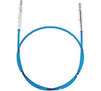 KnitPro Smart Cable: Colour Coded: Blue: 35cm, Nylon Metal