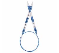 KnitPro Knitting Pins: Circular, Metal Nylon, Blue, 7mm