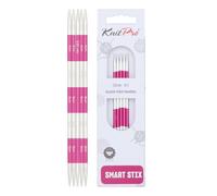 KnitPro Double-Pointed Needles SmartStix – 14 cm, 3.25 mm – 3 pcs, Pink