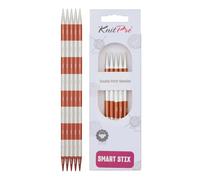 KnitPro Double-Pointed Needles SmartStix 20cm 5.50mm – 3pcs, Sienna
