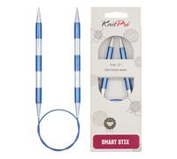 KnitPro Smart Stix: Knitting Pins: Circular: Fixed: Blue: 60cm x 8.00mm