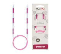 KnitPro Fixed Circular Needles Smartstix - 40" (100cm) - 4.50mm - Pink