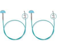 KnitPro Swivel 360° Inter. Cable for 150cm Needle - 3pcs, Blue (Pack of 2)
