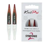 KnitPro Symfonie 2 Mini Interchangeable Needles 2" (5cm) | 6mm