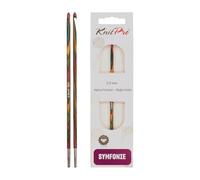 KnitPro KP20743 3.5 mm Symfonie Crochet Tunisian Single Ended Hooks, Multi-Color
