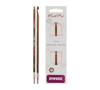 KnitPro KP20745 4 mm Symfonie Crochet Tunisian Single Ended Hooks, Multi-Color