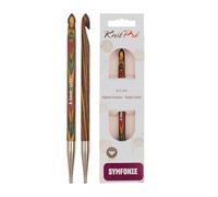 KnitPro KP20752 8 mm Symfonie Crochet Tunisian Single Ended Hooks, Multi-Color