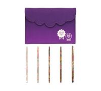 KnitPro Double-Ended Crochet Hook Set Symfonie Wood - 5 Hooks, 10 Sizes