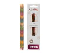 KnitPro 10 cm x 2.5 mm Symfonie Double Pointed Needles, Multi-Color