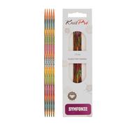 KnitPro 10 cm x 2.75 mm Symfonie Double Pointed Needles, Multi-Color