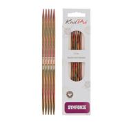 KnitPro Double Pointed NEEDLES-10 CM 3.75MM, Wood, Multicoloured