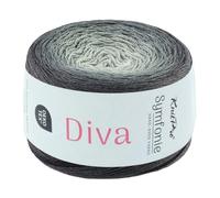 KnitPro Symfonie Lace Weight Hand Dyed Semi- Solid Gradient Yarn Ball | Extra Fine Merino Wool & Silk Blend for Knitting & Crocheting, Oeko-TEX Certified 780m, 100g | Diva Nightfall