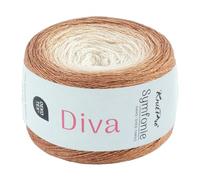 KnitPro Symfonie Lace Weight Hand Dyed Semi- Solid Gradient Yarn Ball | Extra Fine Merino Wool & Silk Blend for Knitting & Crocheting, Oeko-TEX Certified 780m, 100g | Diva Soil to Sand