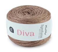 KnitPro Symfonie Lace Weight Hand Dyed Semi- Solid Yarn Ball | Extra Fine Merino Wool & Silk Blend for Knitting & Crocheting, Oeko-TEX Certified 780m, 100g | Diva Bronze
