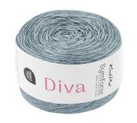 KnitPro Symfonie Lace Weight Hand Dyed Semi- Solid Yarn Ball | Extra Fine Merino Wool & Silk Blend for Knitting & Crocheting, Oeko-TEX Certified 780m, 100g | Diva Sterling