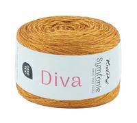 KnitPro Symfonie Lace Weight Hand Dyed Semi- Solid Yarn Ball | Extra Fine Merino Wool & Silk Blend for Knitting & Crocheting, Oeko-TEX Certified 780m, 100g | Diva Deep Amber