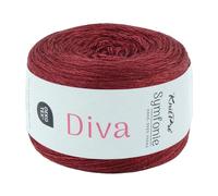 KnitPro Symfonie Lace Weight Hand Dyed Semi- Solid Yarn Ball | Extra Fine Merino Wool & Silk Blend for Knitting & Crocheting, Oeko-TEX Certified 780m, 100g | Diva Red Fall