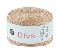 KnitPro Symfonie Lace Weight Hand Dyed Semi- Solid Yarn Ball | Extra Fine Merino Wool & Silk Blend for Knitting & Crocheting, Oeko-TEX Certified 780m, 100g | Diva Champagne