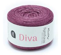 KnitPro Symfonie Lace Weight Hand Dyed Semi- Solid Yarn Ball | Extra Fine Merino Wool & Silk Blend for Knitting & Crocheting, Oeko-TEX Certified 780m, 100g | Diva Amethyst Dust
