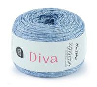 KnitPro Symfonie Lace Weight Hand Dyed Semi- Solid Yarn Ball | Extra Fine Merino Wool & Silk Blend for Knitting & Crocheting, Oeko-TEX Certified 780m, 100g | Diva Blue Topaz