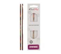 KnitPro 3.5 mm Symfonie Crochet Single Ended Hooks, Multi-Color