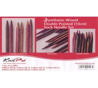 KnitPro Symfonie Wood Double Pointed (10cm) Sock Needle Set
