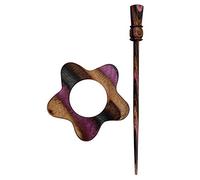 KnitPro Symfonie Wood Garnet Shawl Pin/ Stick, Lilac