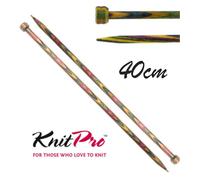 KnitPro Symfonie Wood Straight / Single Point Knitting Needles - 40cm Length