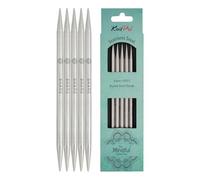 M/FUL DP 20CMX6.50 - The Mindful Collection: Knitting Pins: Double-Ended: Set of Five: 20cm x 6.50mm - KnitPro Groves & Thames Silver One Size
