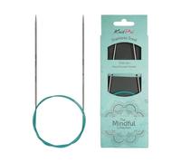 KnitPro Mindful Circular Knitting Needle 2.00 mm English, Blue-Green, 2 mm, 80 cm